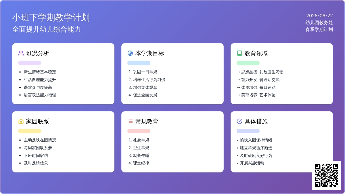 2016年春季幼儿园小班下学期教学计划
