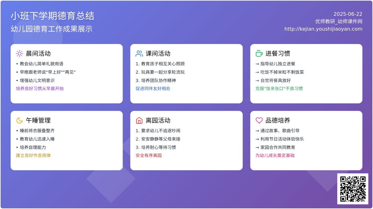 小班下学期德育总结
