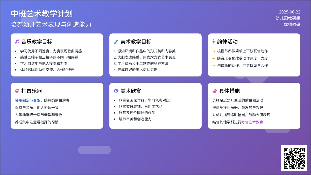 中班艺术教学计划（精选4篇）