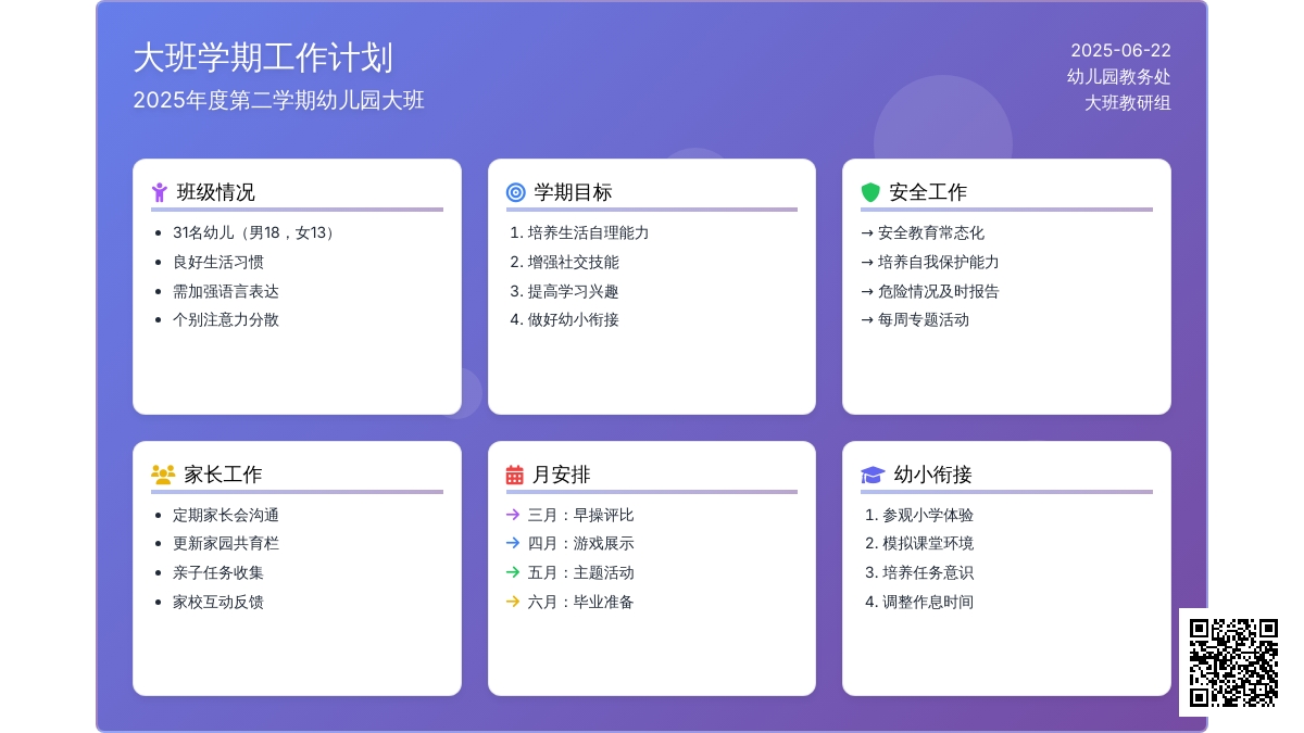 2016年度第二学期幼儿园大班工作计划