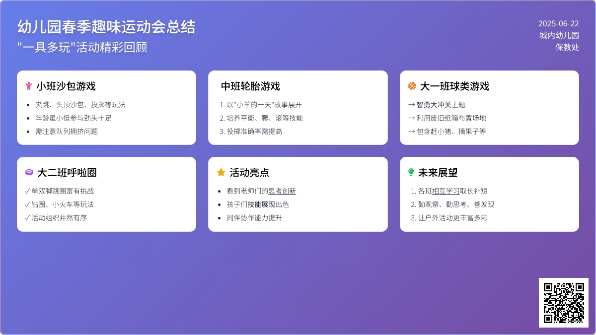 幼儿园春季趣味运动会总结