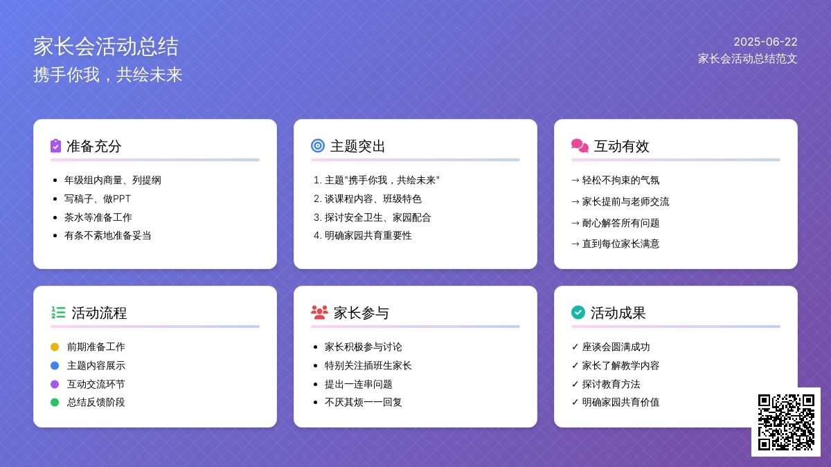家长会活动总结范文