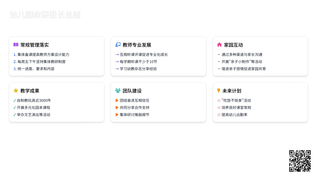 幼儿园教研组长总结