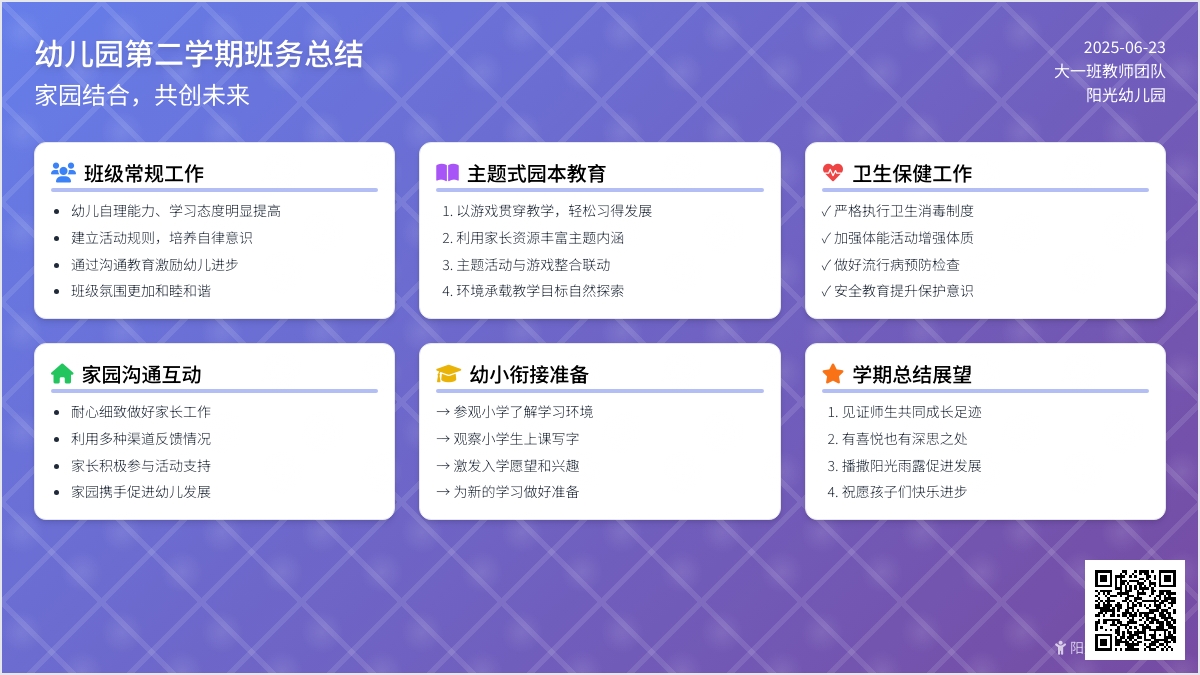 幼儿园第二学期班务总结