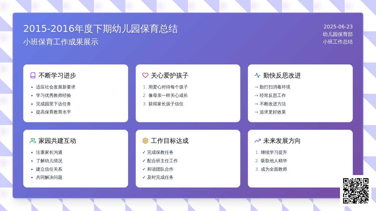2015-2016年度下期幼儿园小班保育总结