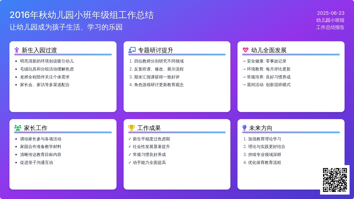 2016年秋幼儿园小班年级组工作总结