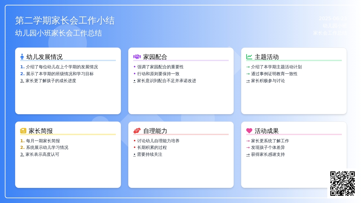 幼儿园小班家长会工作总结