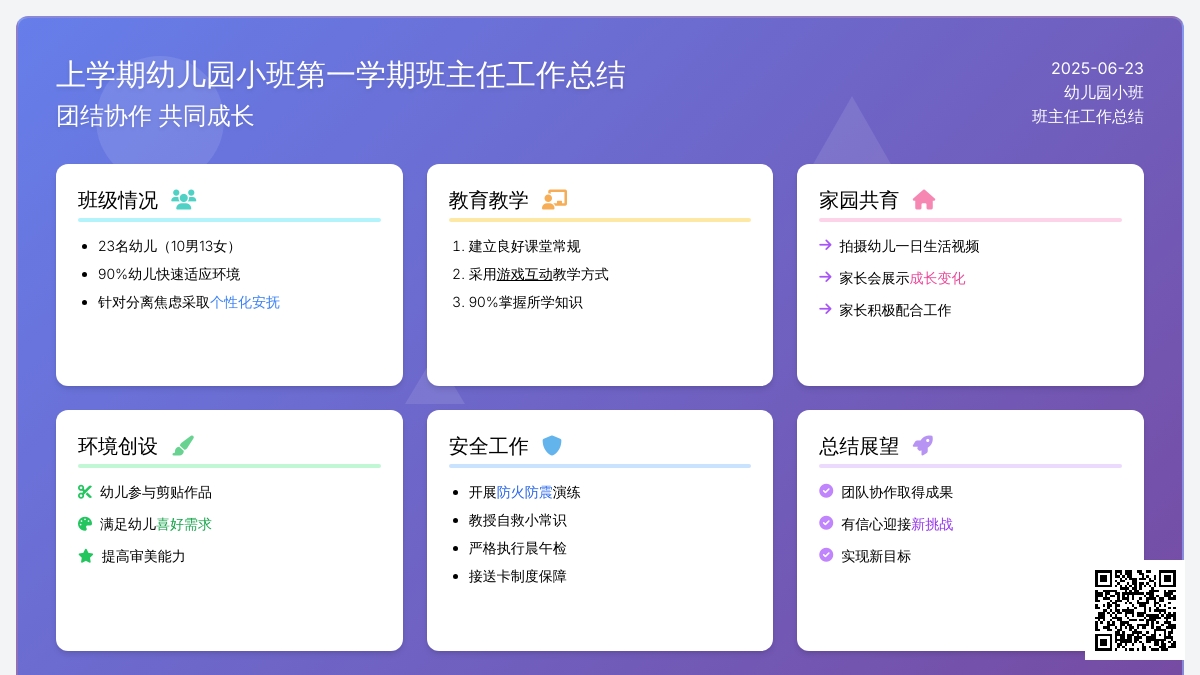 上学期小班第一学期班主任工作总结