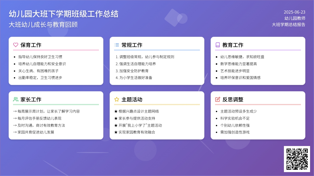 大班下学期班级工作总结