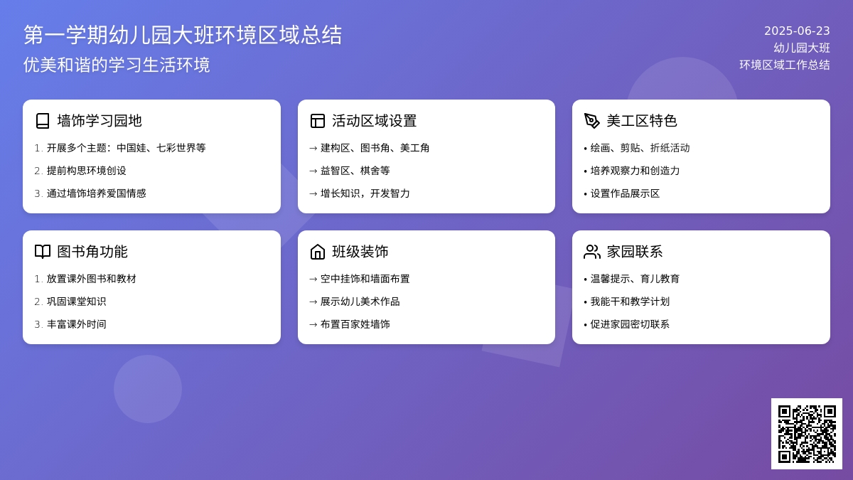 第一学期幼儿园大班环境区域工作总结