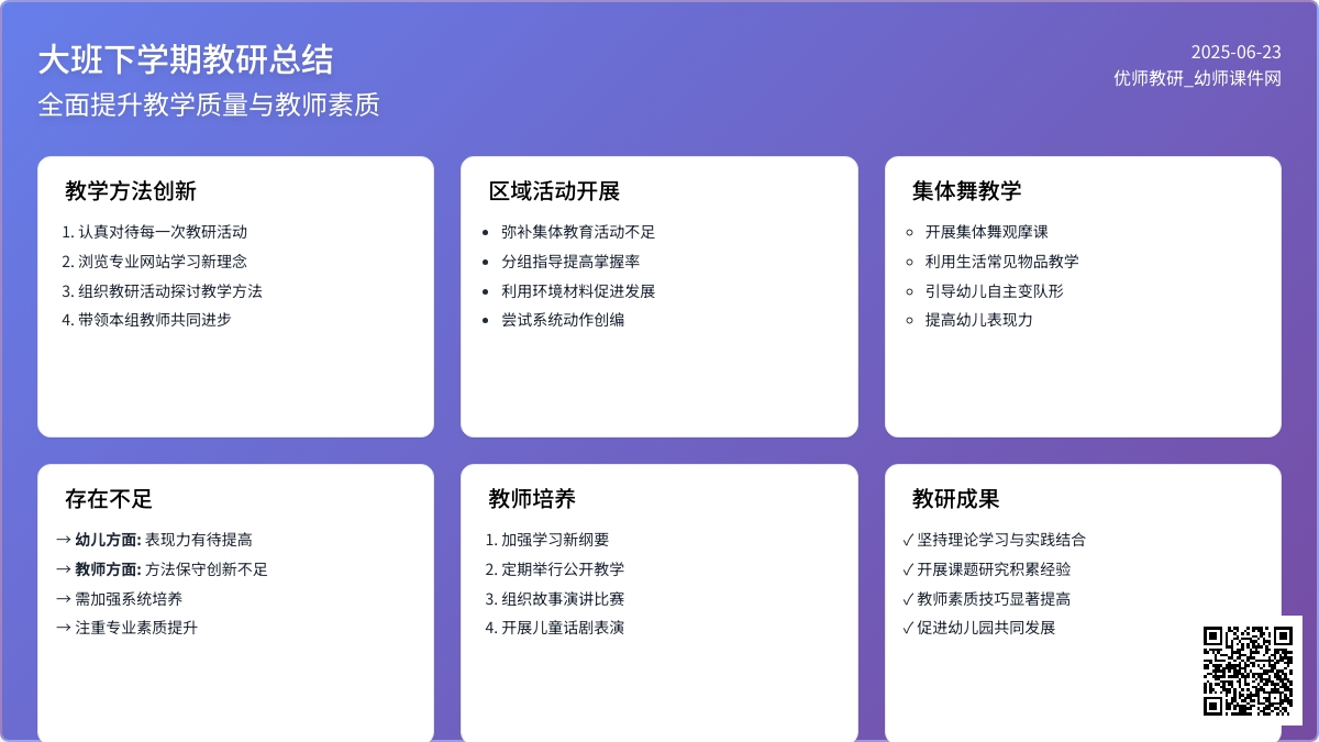 大班下学期教研总结