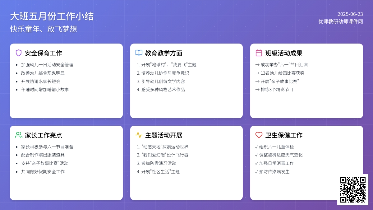 大班五月份工作小结