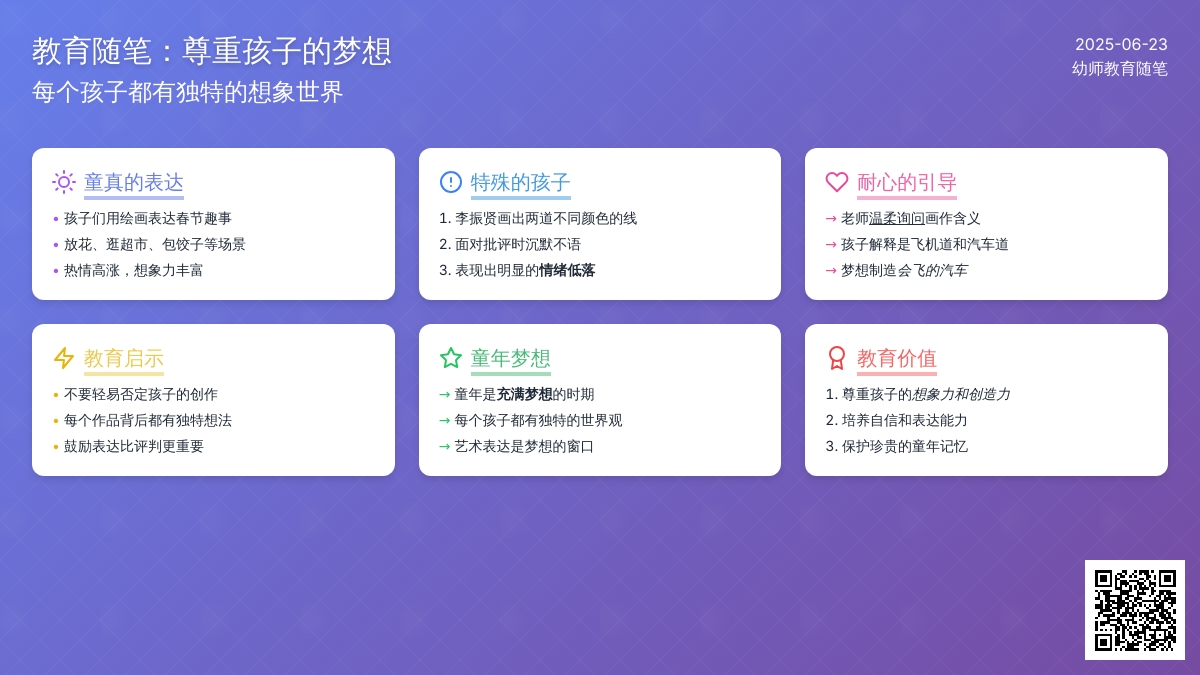幼师教育随笔尊重孩子的梦想