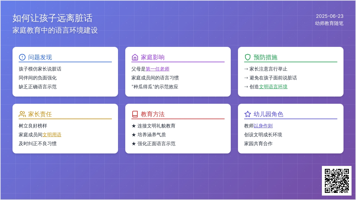 幼师教育随笔让孩子远离脏话