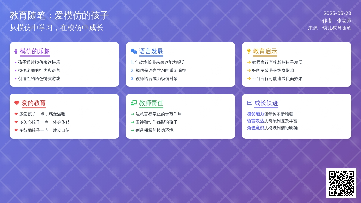 幼儿教育随笔爱模仿的孩子