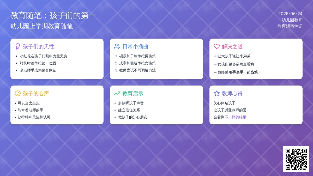 幼儿园上学期教育随笔孩子们的第一