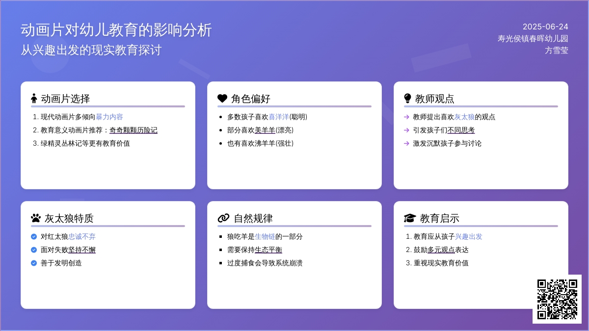 幼儿老师教育随笔动画片引起的不同观点