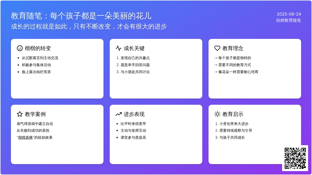 幼师教育随笔每个孩子都是一朵美丽的花儿