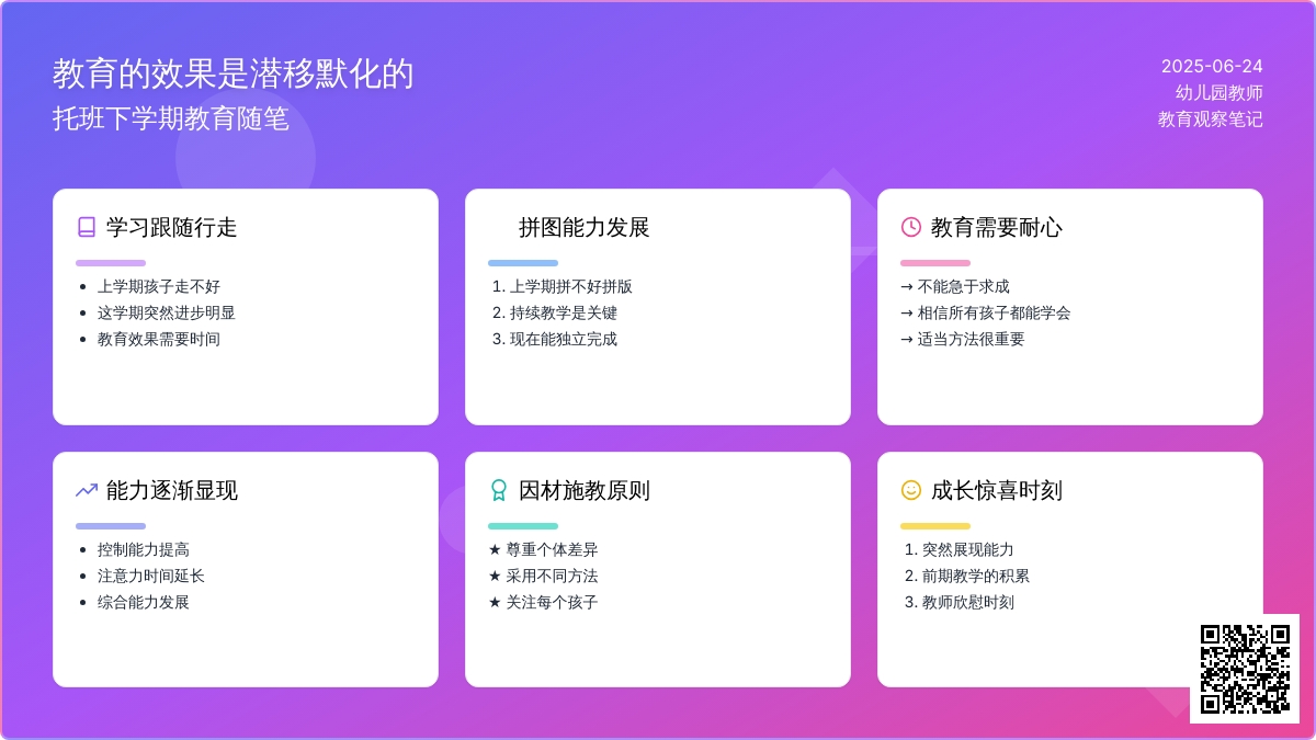 托班下学期教育随笔教育的效果