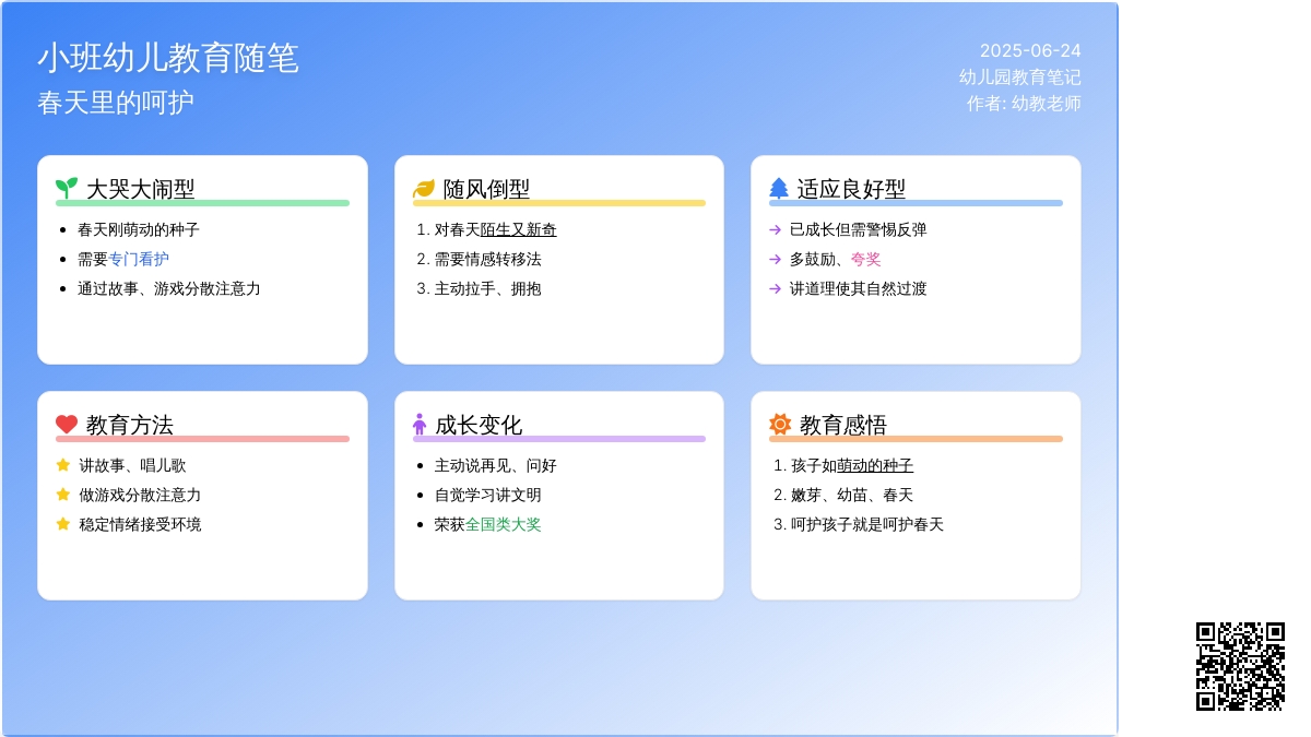 小班幼儿教育随笔春天里的呵护