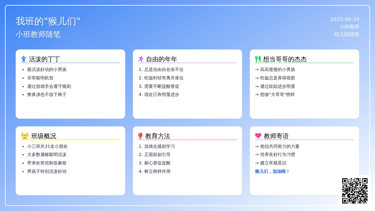 小班教师随笔我班的“猴儿们”