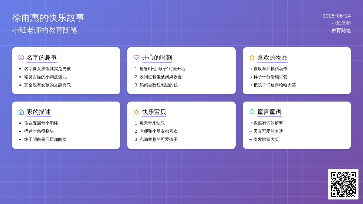小班老师教育随笔可爱的徐雨惠