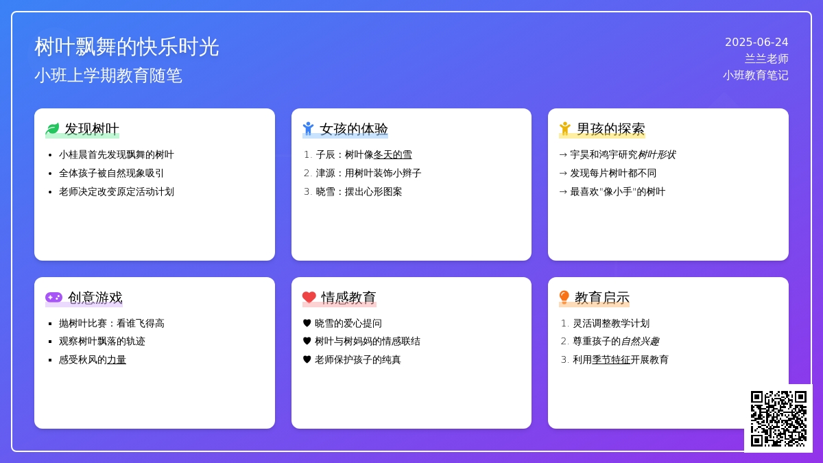 小班上学期教育随笔树叶飘舞