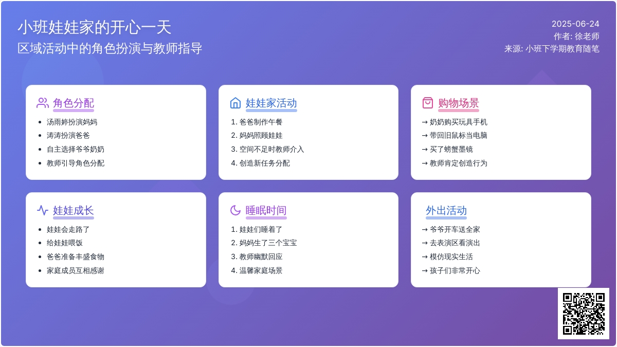 小班下学期教育随笔小班娃娃家的开心一天