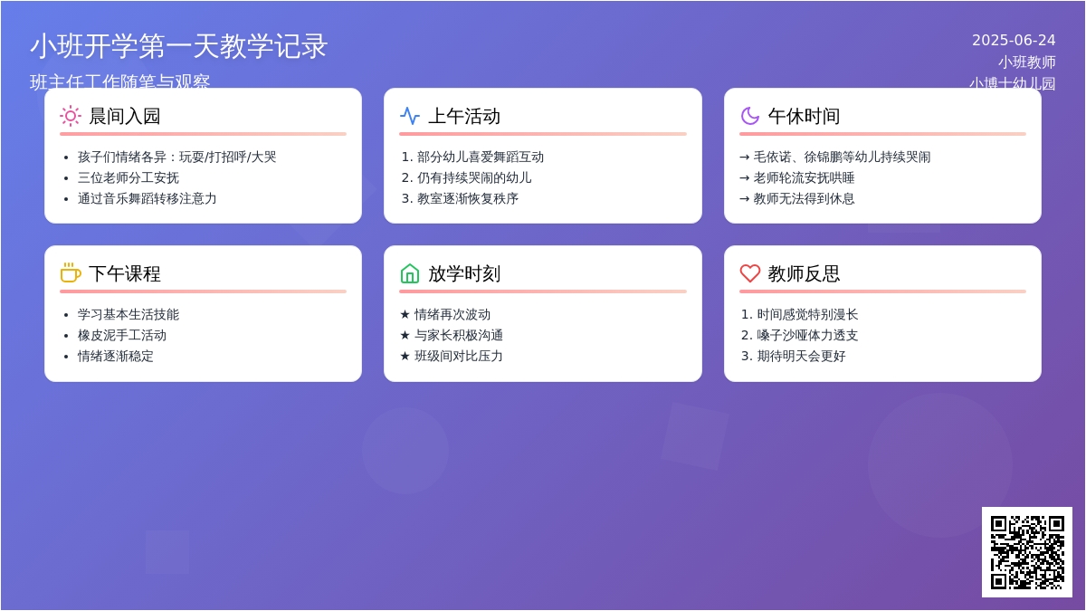 小班上学期教育随笔难忘的开学第一天