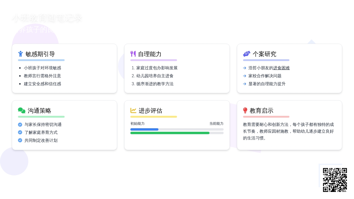 小班教育随笔记录培养孩子的良好习惯