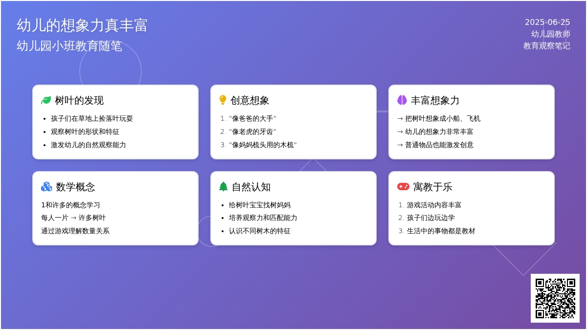 幼儿园小班教育随笔幼儿的想象力真丰富