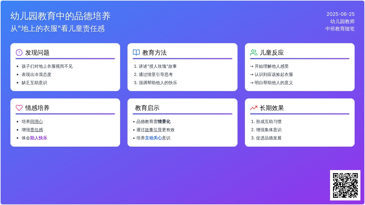 幼儿园教师中班教育随笔地上的衣服不是我的