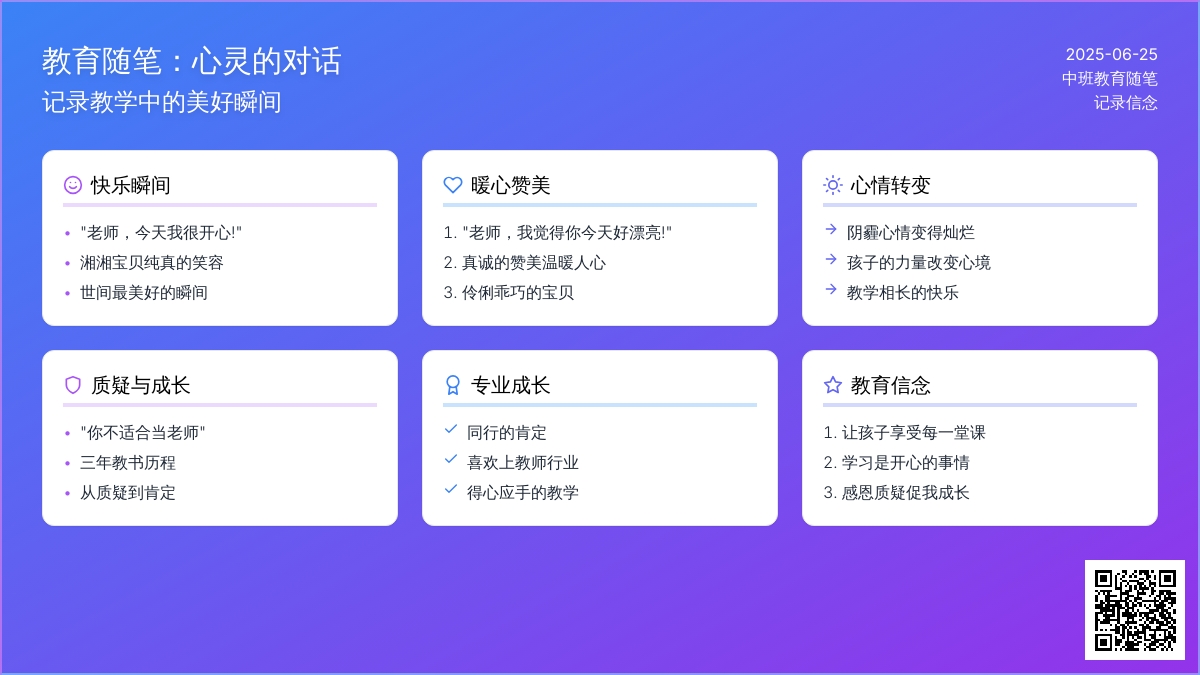 中班教育随笔记录信念