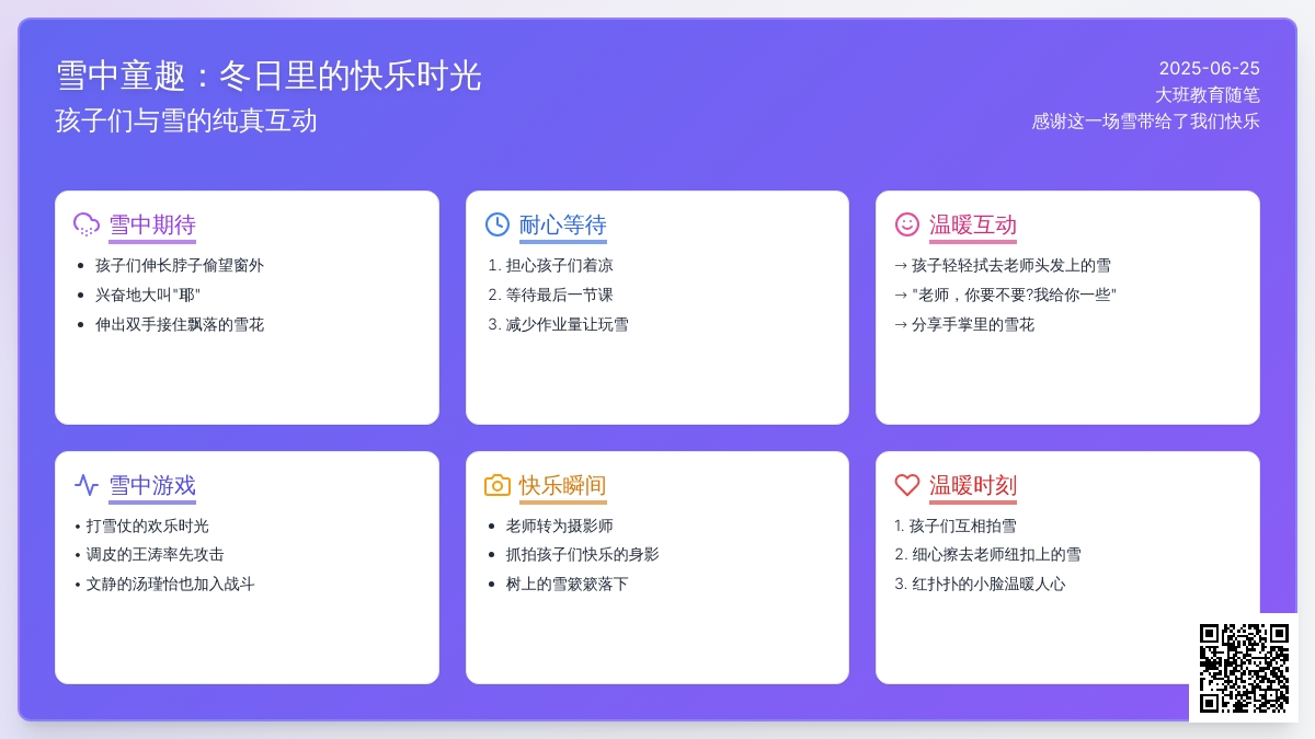 大班教育随笔大全感谢这一场雪带给了我们快乐