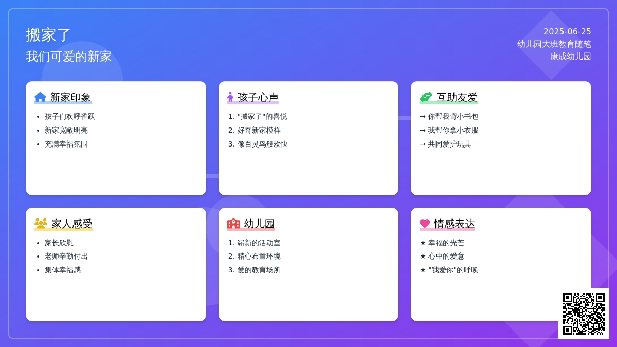 幼儿园大班教育随笔搬家了