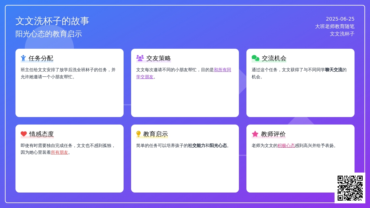 大班老师教育随笔文文洗杯子