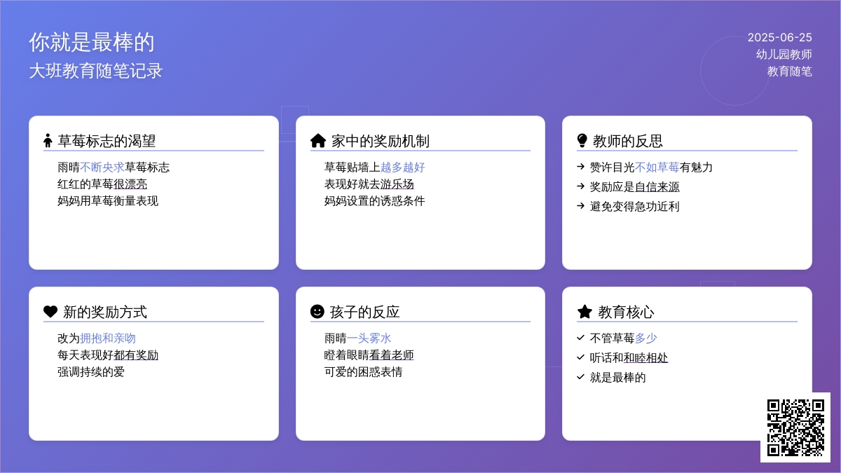 大班教育随笔记录你就是最棒的