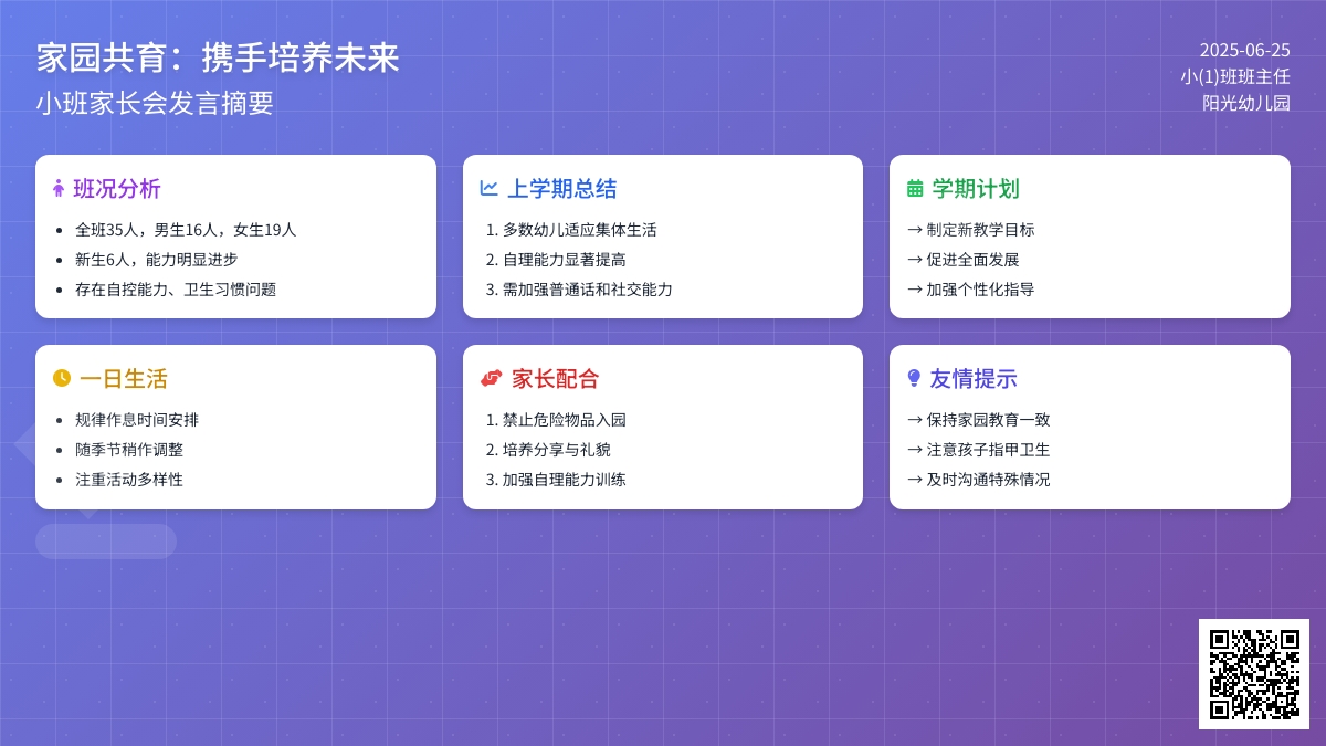 小班家长会发言稿：尊重沟通共勉(完整版)