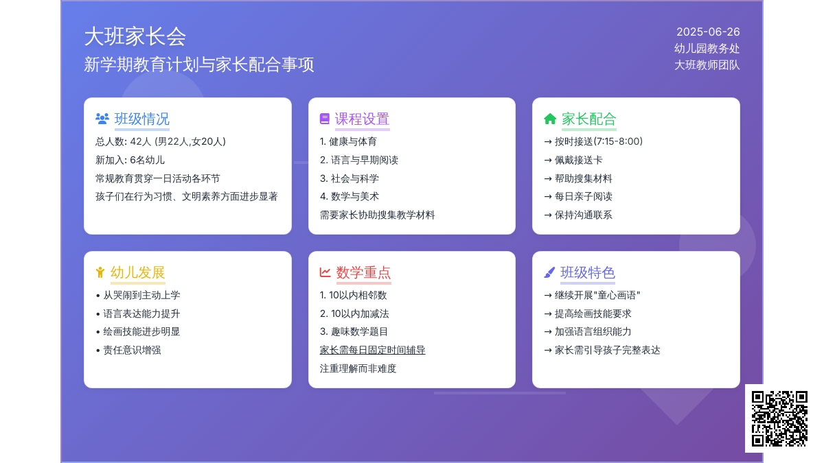 2016学年上学期大班家长会稿