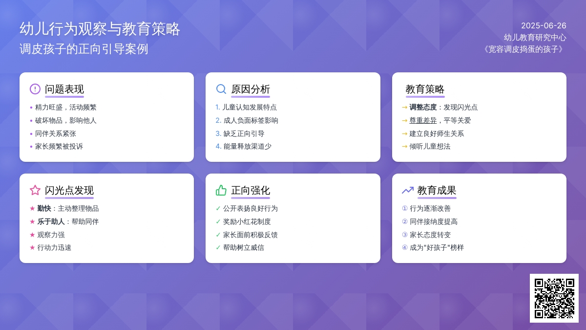 幼儿观察记录《宽容调皮捣蛋的孩子》