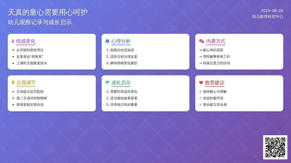 幼儿观察记录《天真的童心需要用心呵护》