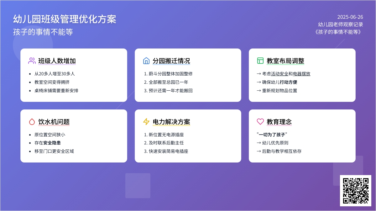 幼儿园老师观察记录《孩子的事情不能等》