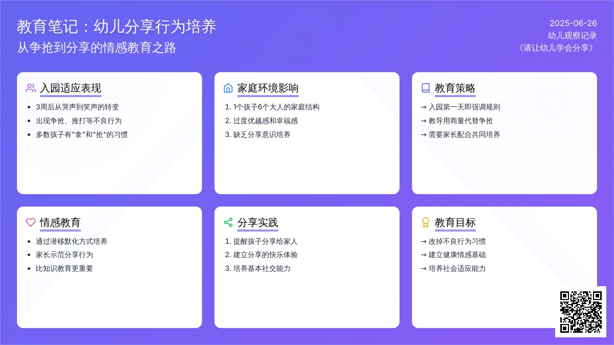 幼儿观察记录《请让幼儿学会分享》
