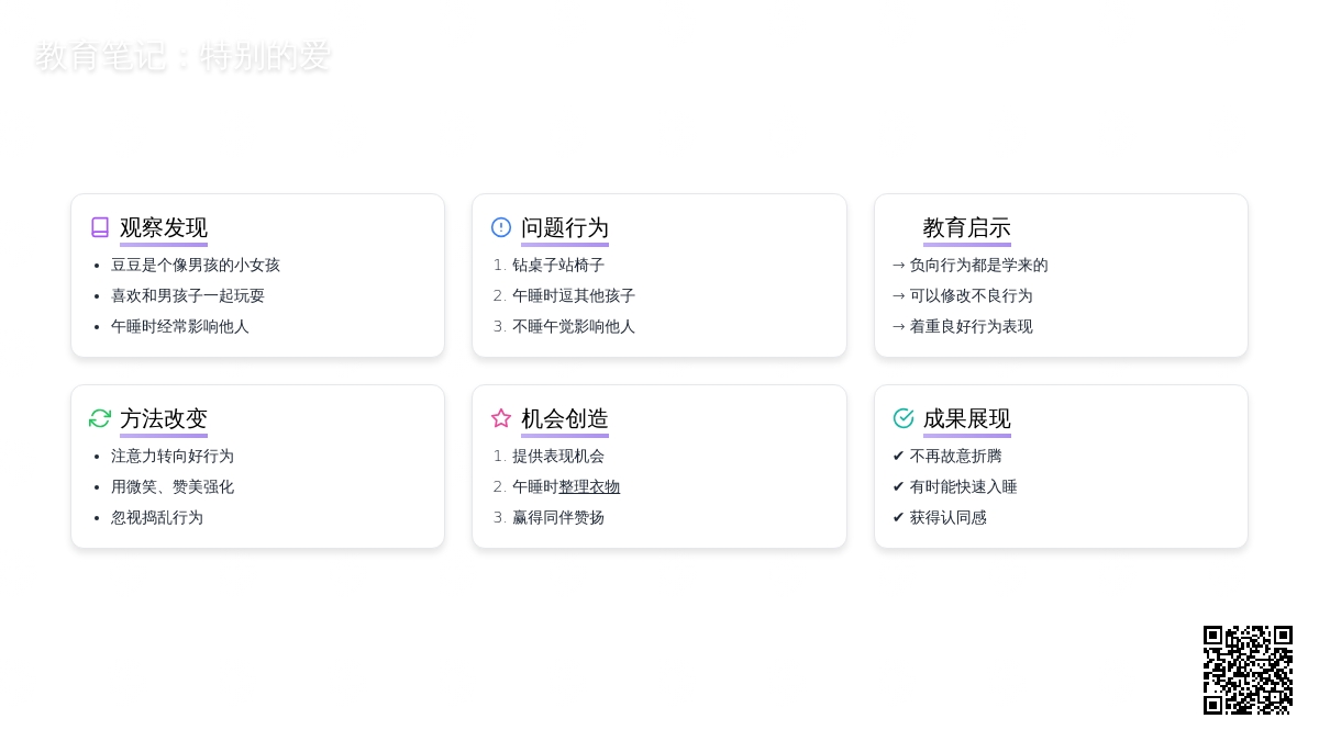 幼儿教师观察记录《特别的爱》