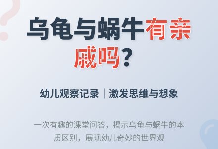 幼儿观察记录《乌龟与蜗牛有亲戚吗》-幼师课件网