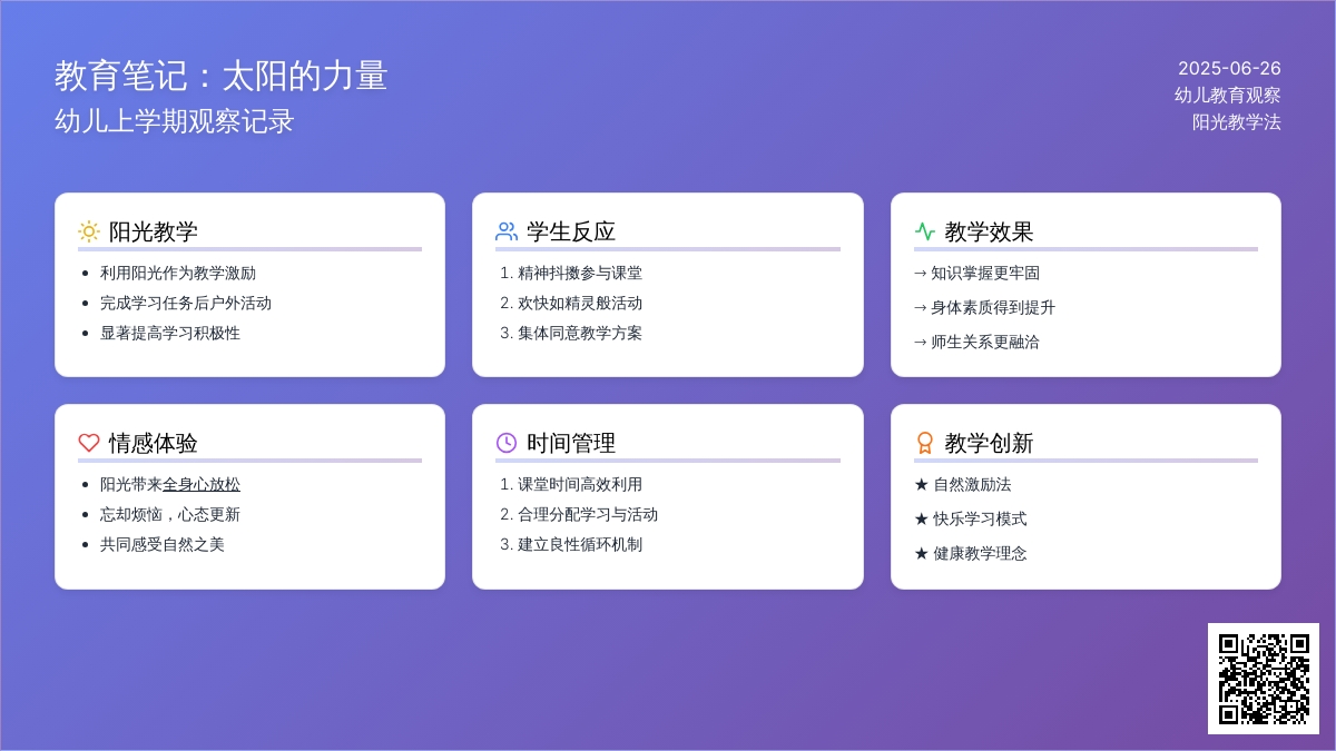 幼儿上学期观察记录《太阳的力量》