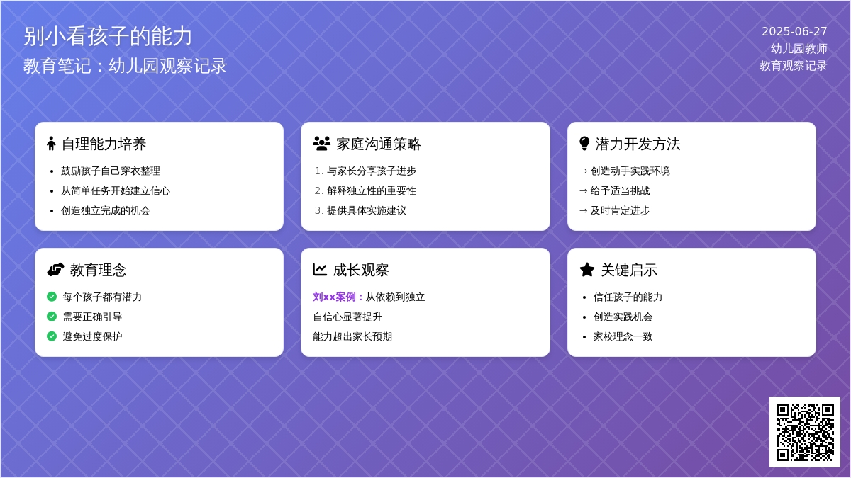 幼儿园观察记录《别小看孩子的能力》