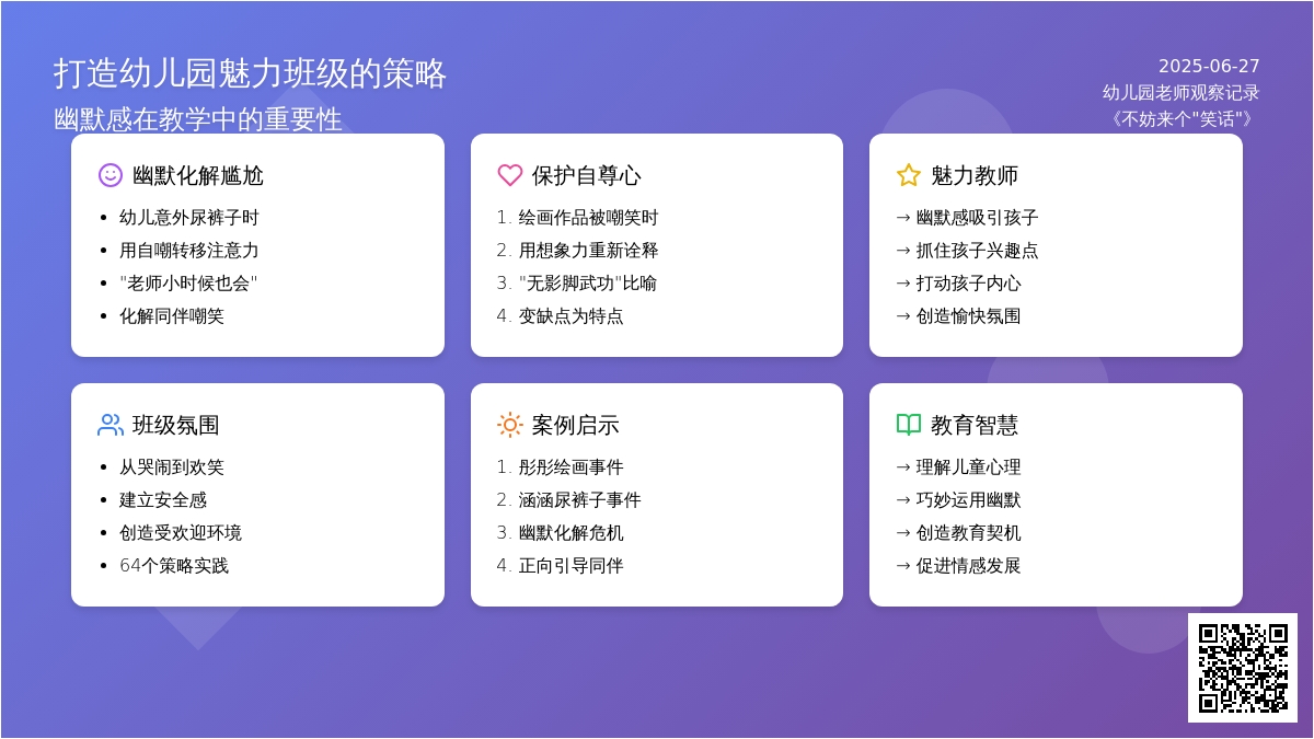 幼儿园老师观察记录《不妨来个“笑话”》