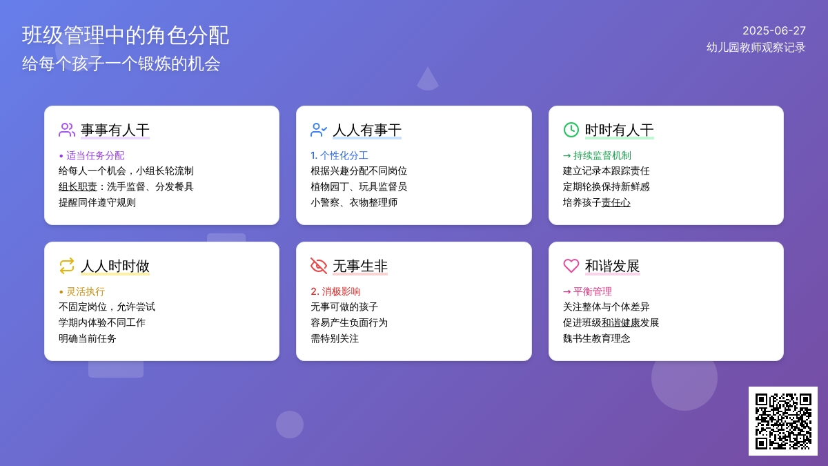 幼儿园教师观察记录《给每个孩子一个锻炼的机会》