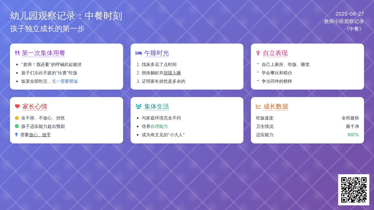 教师小班观察记录《中餐》